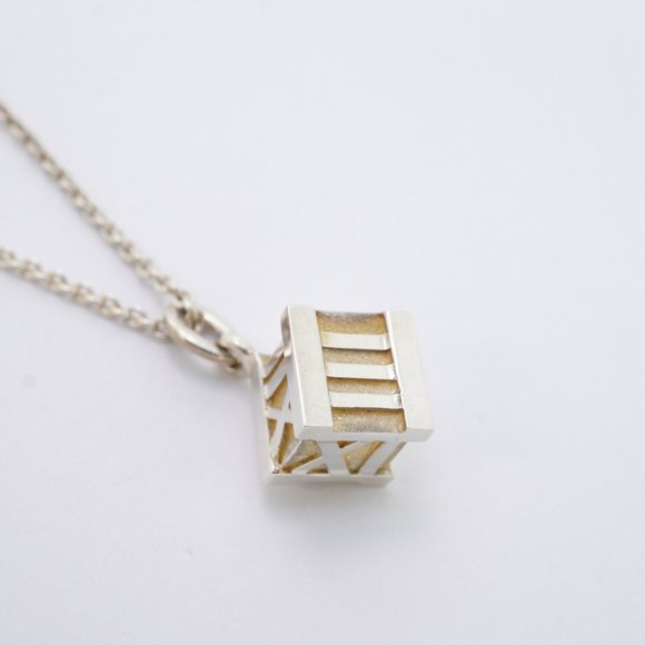 Tiffany Atlas Cube Necklace, 925 Sterling Silver, Women's, P1551149 - Picture 2 of 7
